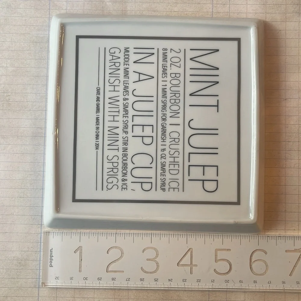 Crate & Barrel Mint Julep Appetizer Plate